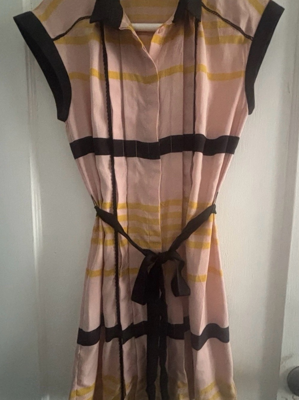 Jason Wu for Target Pink and Yellow Striped Belted Dress size S